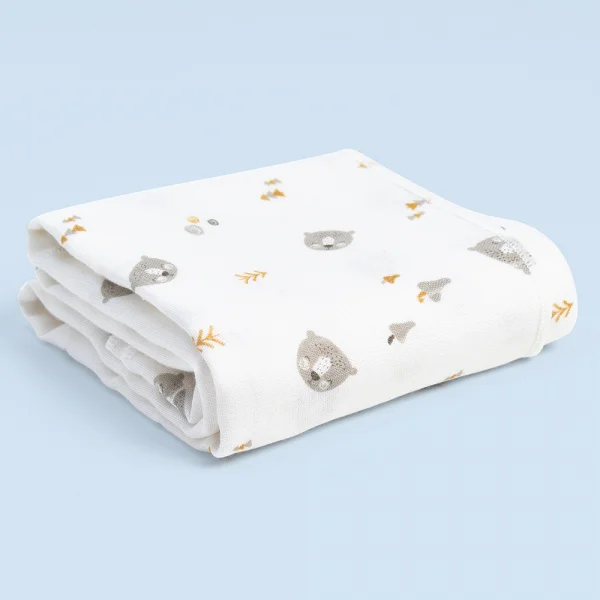 Khăn gạc tắm in hình Animo T2111_NBA007 (75x85cm,1 cái-Giao hoạ tiết ngẫu nhiên)