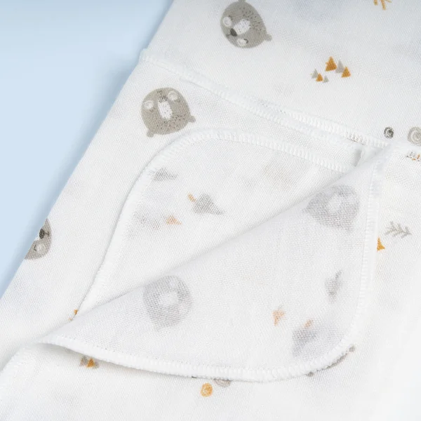 Khăn gạc tắm in hình Animo T2111_NBA007 (75x85cm,1 cái-Giao hoạ tiết ngẫu nhiên)