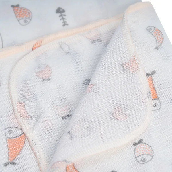 Khăn gạc tắm in hình Animo T2111_NBA007 (75x85cm,1 cái-Giao hoạ tiết ngẫu nhiên)