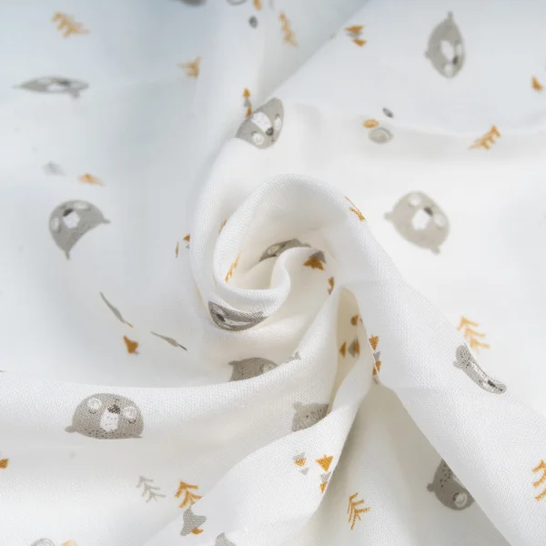 Khăn gạc tắm in hình Animo T2111_NBA007 (75x85cm,1 cái-Giao hoạ tiết ngẫu nhiên)