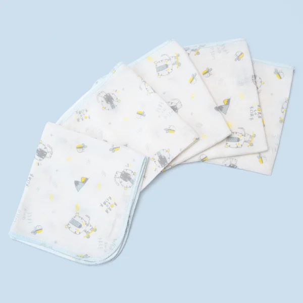 Khăn gạc in hình Animo T2111_NBA006 (25x26cm,5 cái-Giao hoạ tiết ngẫu nhiên)