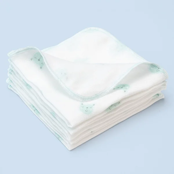 Khăn gạc in hình Animo T2111_NBA006 (25x26cm,5 cái-Giao hoạ tiết ngẫu nhiên)