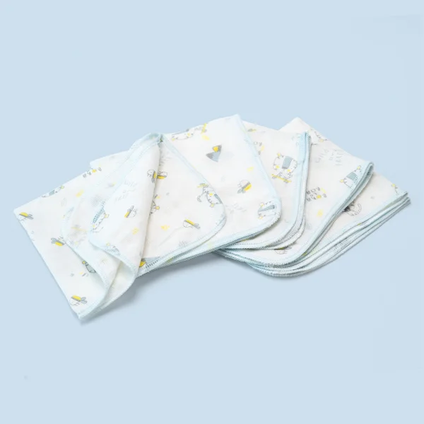 Khăn gạc in hình Animo T2111_NBA006 (25x26cm,5 cái-Giao hoạ tiết ngẫu nhiên)