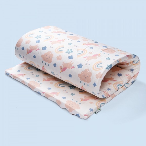 Nệm cao su thiên nhiên Dorufoam B2201_ĐP006 (60x110cm, Hồng)