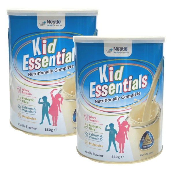 Combo 2 Thực phẩm dinh dưỡng y học Kid Essentials Australia 850g hương vani (1-10 tuổi)