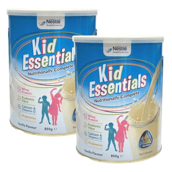 Combo 2 Thực phẩm dinh dưỡng y học Kid Essentials Australia 850g hương vani (1-10 tuổi)
