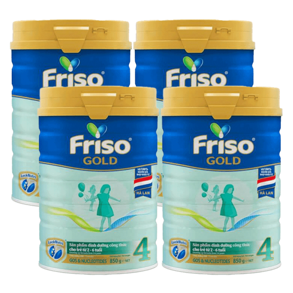 Combo 4 Sữa Friso Gold số 4 850g (2 - 6 tuổi)