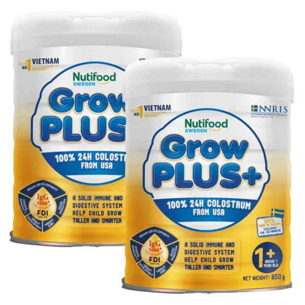 Combo 2 Sữa Nutifood GrowPLUS+ Sữa Non 850g (1+ tuổi)