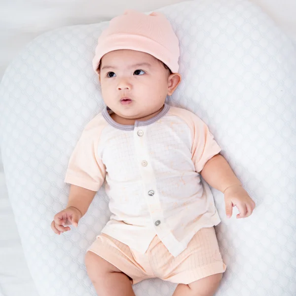 Bộ sơ sinh tính năng ngắn Chống muỗi Animo VĐ722015 (0-24M,Cam)