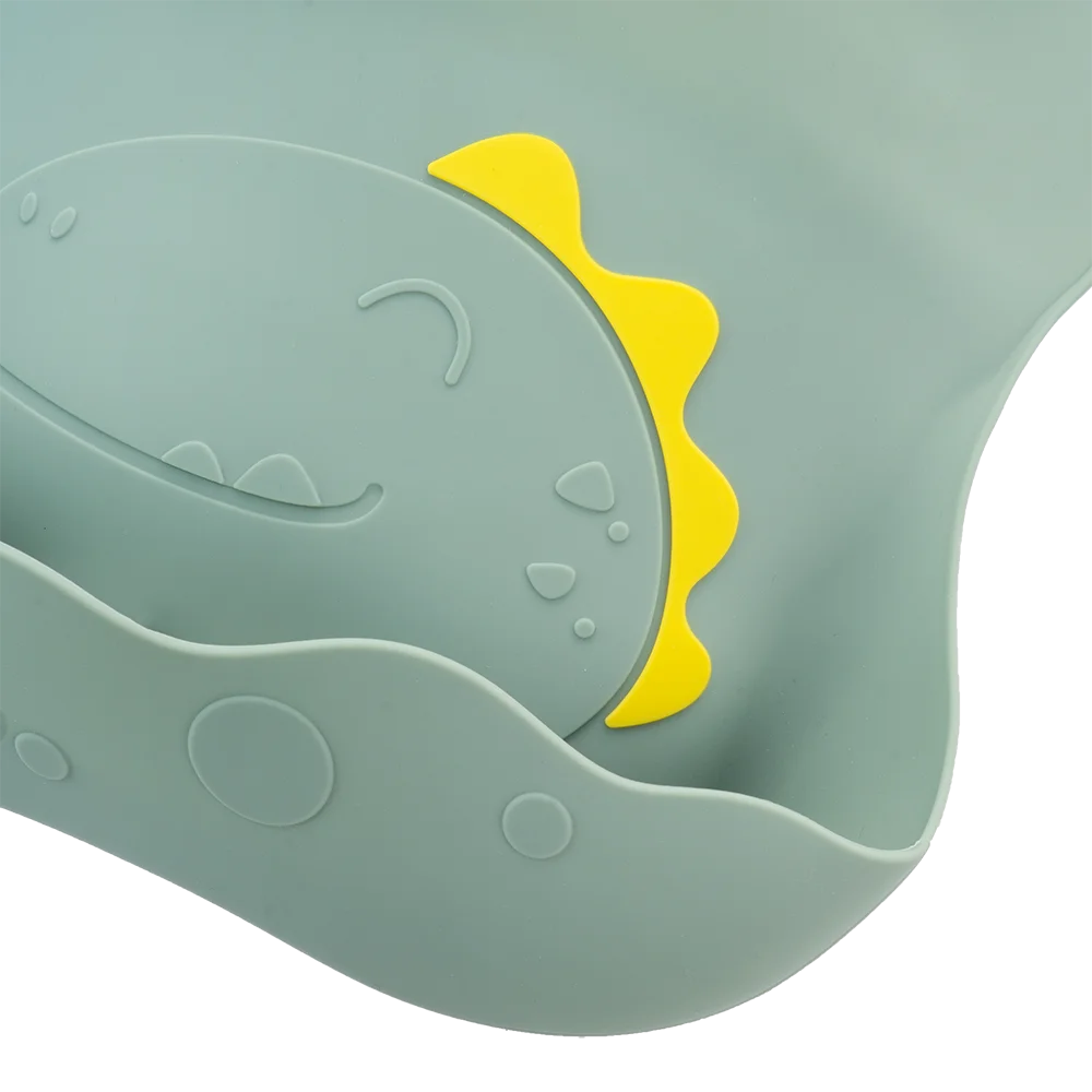 Yếm ăn dặm silicone Bebear (Xanh, BWF108)