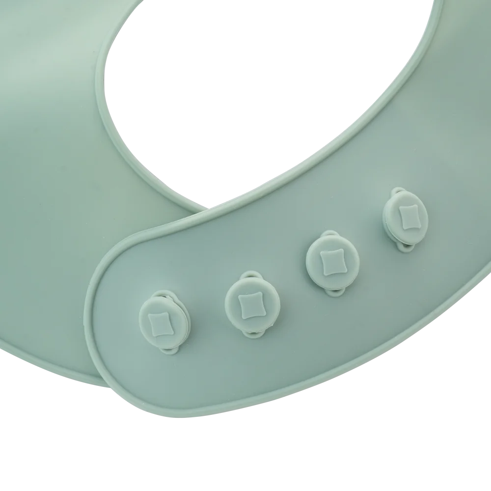 Yếm ăn dặm silicone Bebear (Xanh, BWF108)