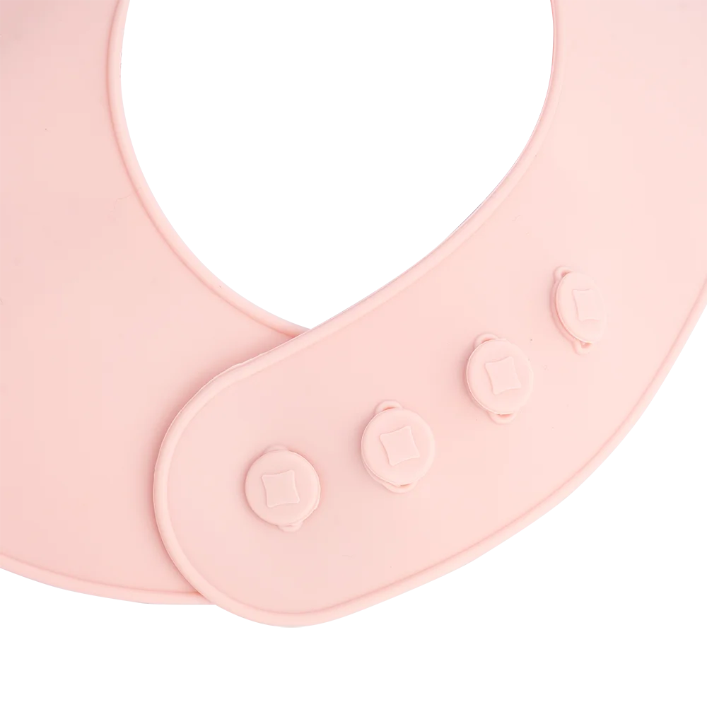 Yếm ăn dặm silicone Bebear (Hồng, BWF108)