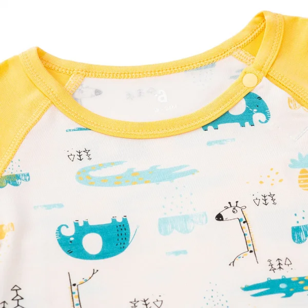 Bộ sơ sinh tính năng dài, vải modal BST Thiên Nga Animo BMC822077 (12-24M,Vàng)