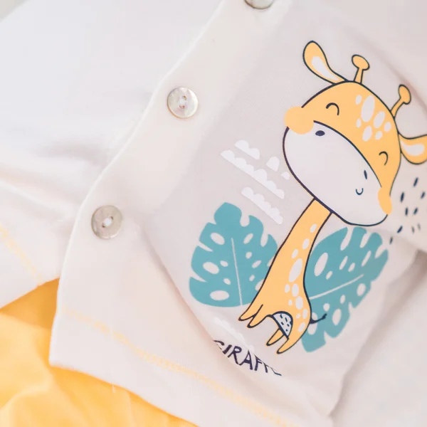 Bộ sơ sinh tính năng dài, vải modal BST Thiên Nga Animo BMC822077 (0-12M,Vàng)