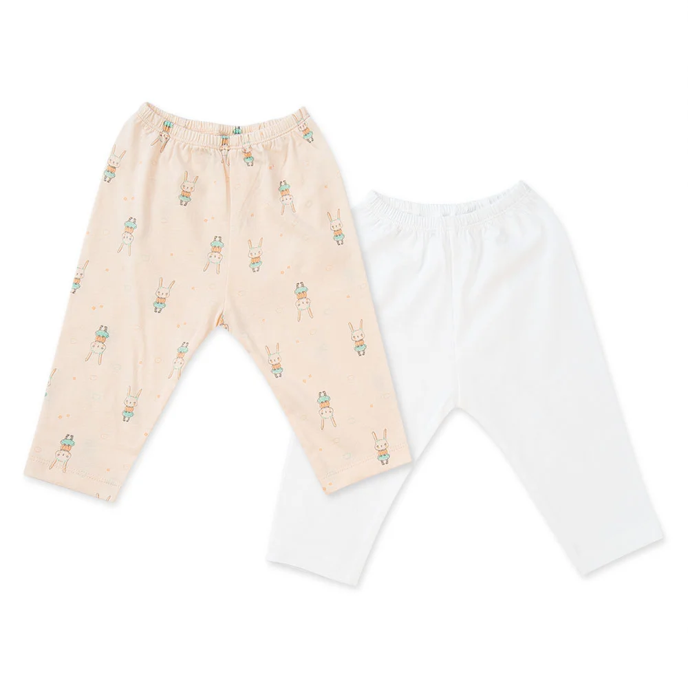 Cặp quần sơ sinh dài Animo NB422054 (NB-9M,Cam-trắng-Giao màu ngẫu nhiên)