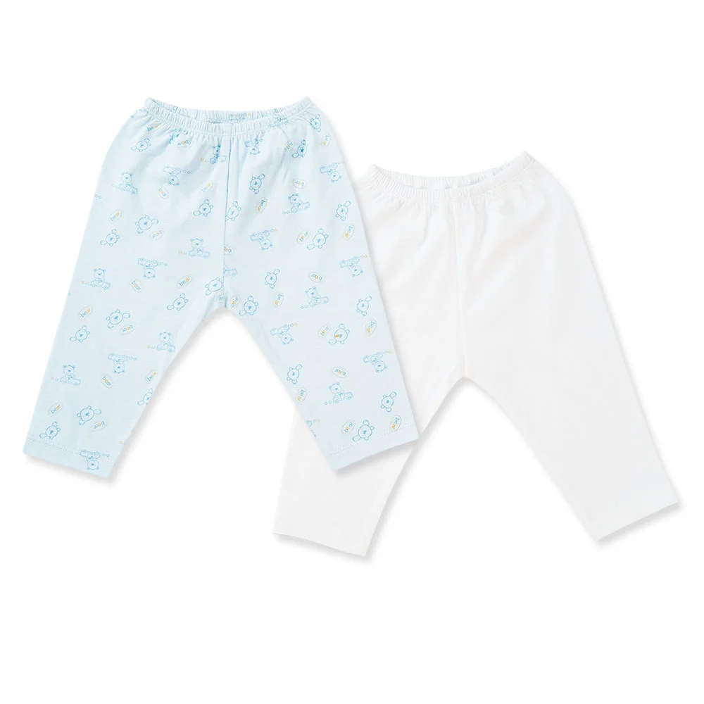 Cặp quần sơ sinh dài Animo NB422050 (NB-9M,xanh-trắng- Giao màu ngẫu nhiên)