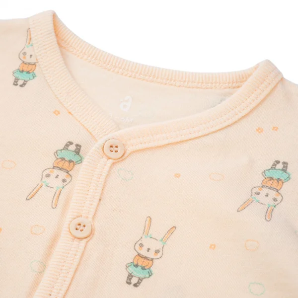 Cặp áo sơ sinh cài giữa tay dài Animo NB422053 (NB,Cam-trắng-Giao màu ngẫu nhiên)