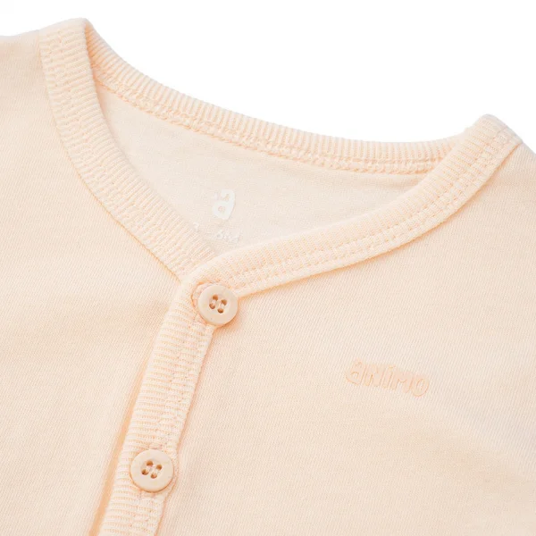 Cặp áo sơ sinh cài giữa tay dài Animo NB422053 (NB,Cam-trắng-Giao màu ngẫu nhiên)