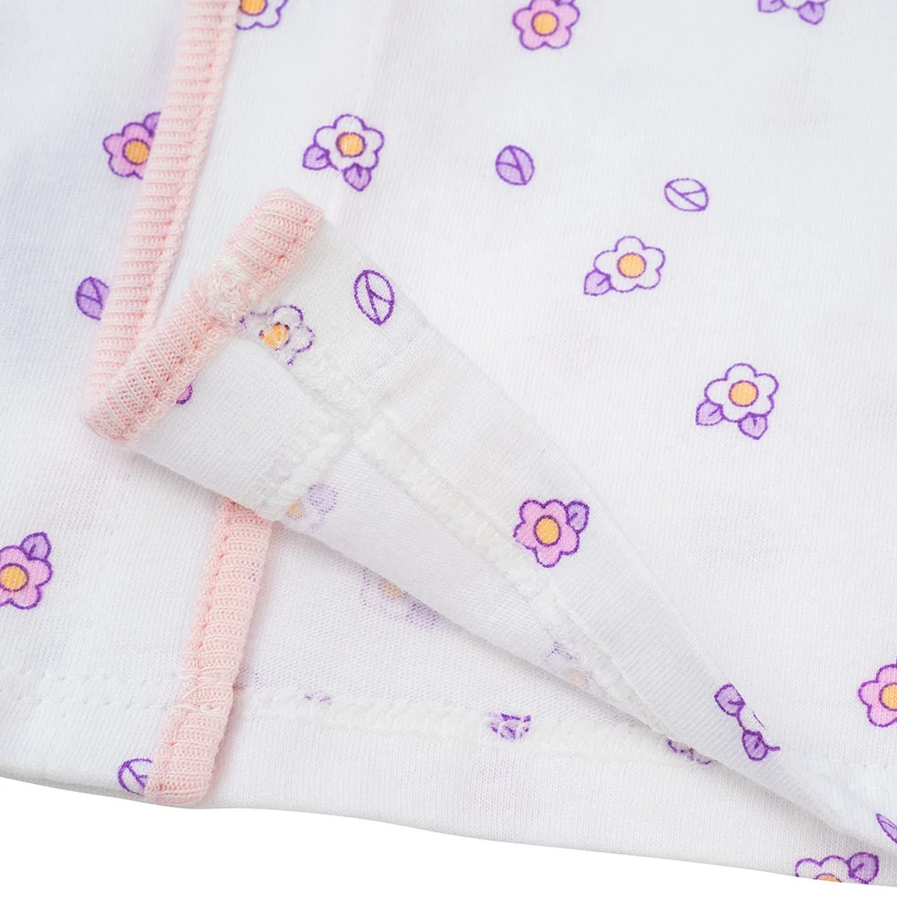 Cặp áo sơ sinh cài chéo tay ngắn Animo NB422051 (NB-9M, Hồng-trắng-Giao màu ngẫu nhiên)