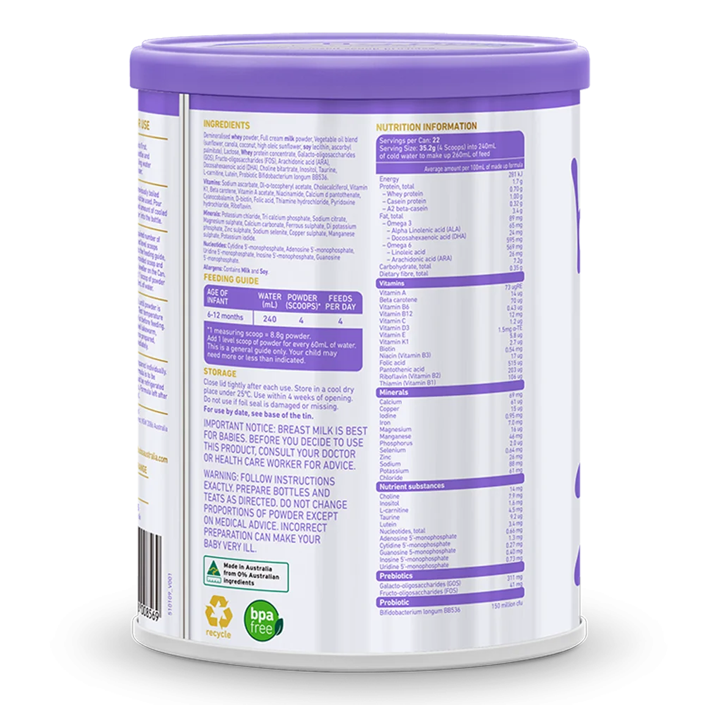 Sữa Bubs Supreme số 2 800g (6-12 tháng)