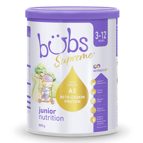 Combo 4 Sữa Bubs Supreme Junior Nutrition 800g (3-12 tuổi)