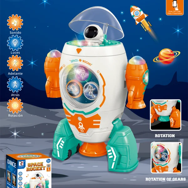 Đồ chơi tên lửa không gian vui nhộn biết nhảy có nhạc và đèn YN488938