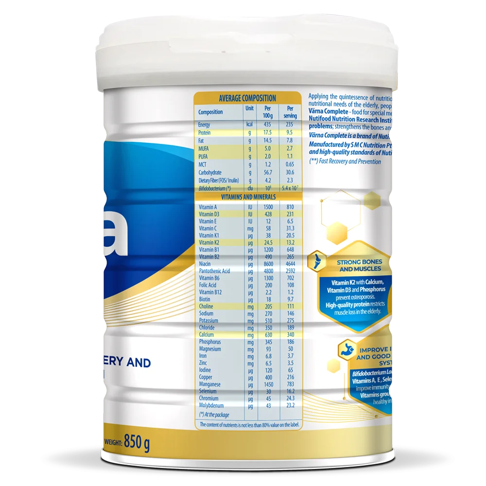 Combo 2 Sữa Nutifood Varna Complete 850g