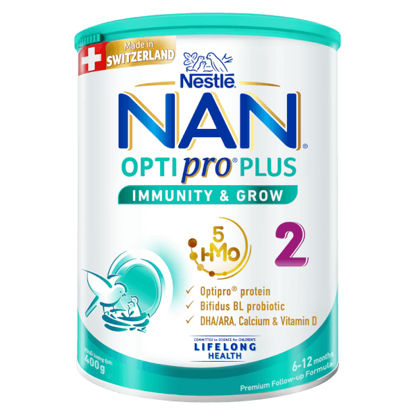 Sữa Nan Optipro PLUS 2 400g, với 5HMO, sản xuất tại Thụy Sỹ (6-12 tháng)