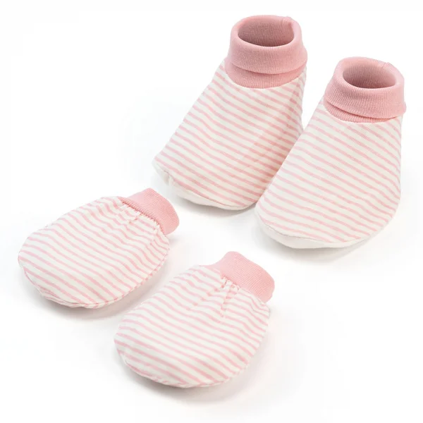 Bộ bao tay chân sơ sinh bo Animo BA1022035 (NB,Hồng sọc)