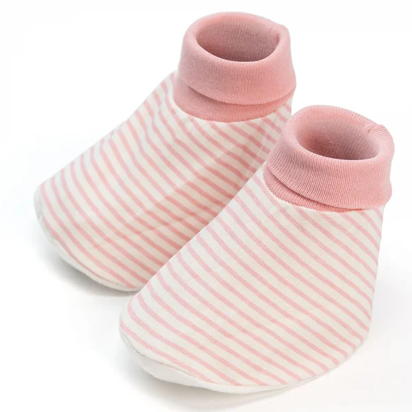 Bộ bao tay chân sơ sinh bo Animo BA1022035 (NB,Hồng sọc)