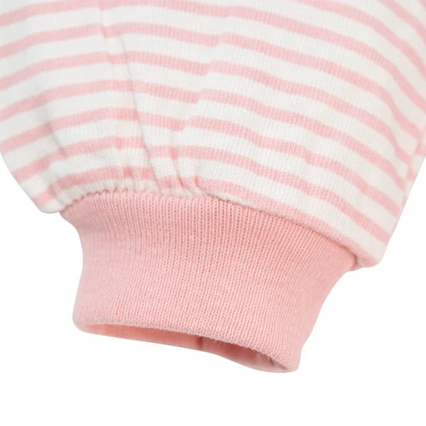 Bộ bao tay chân sơ sinh bo Animo BA1022035 (NB,Hồng sọc)