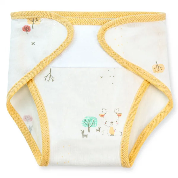 Set 5 tã vải sơ sinh Animo BA1022078 (NB,Vàng họa tiết-Giao hoạ tiết ngẫu nhiên)