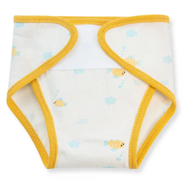 Set 5 tã vải sơ sinh Animo BA1022078 (NB,Vàng họa tiết-Giao hoạ tiết ngẫu nhiên)
