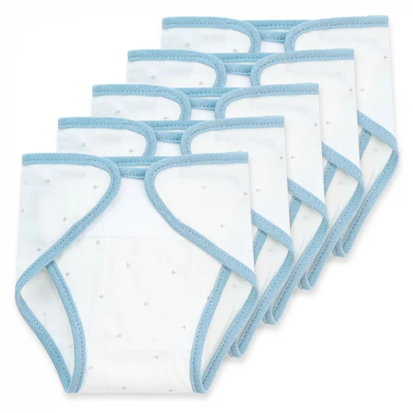 Set 5 tã vải sơ sinh Animo BA1022076 (NB,Xanh họa tiết - Giao hoạ tiết ngẫu nhiên)