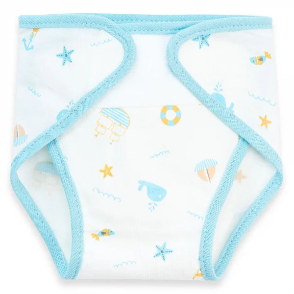 Set 5 tã vải sơ sinh Animo BA1022076 (NB,Xanh họa tiết - Giao hoạ tiết ngẫu nhiên)