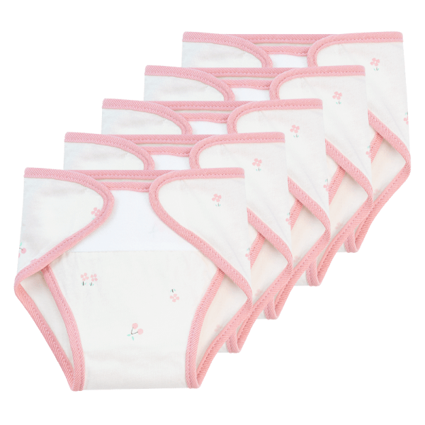 Set 5 tã vải sơ sinh Animo BA1022074 (NB,Hồng họa tiết)