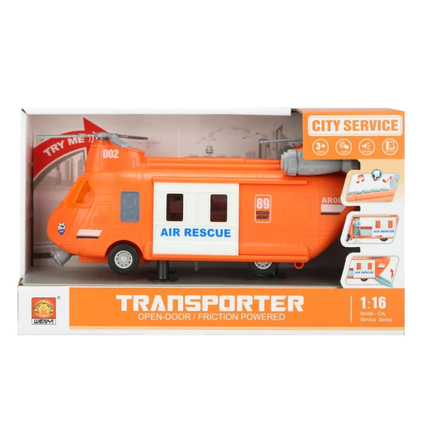 Máy bay vận tải cao cấp có âm thanh và đèn RFD341522 (Cam)