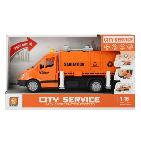 Xe vệ sinh đường phố cao cấp có âm thanh và đèn RFD341536 (Cam)