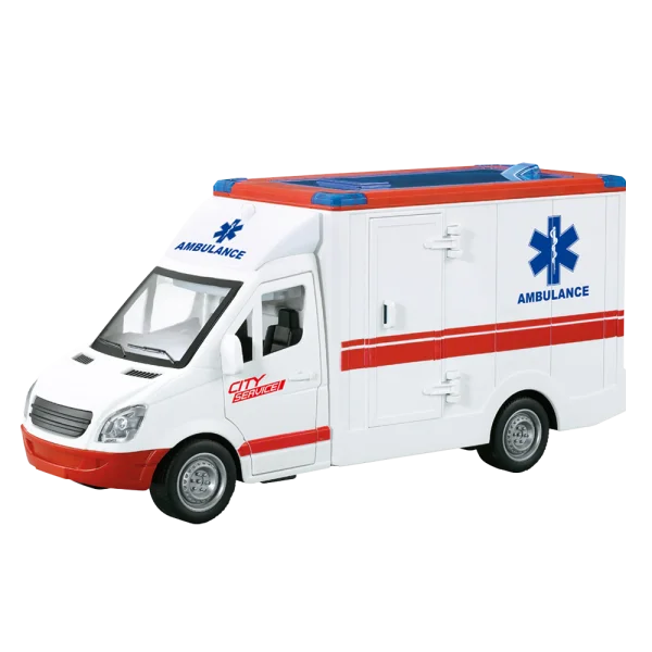 Xe cứu thương cao cấp có âm thanh và đèn RFD341541 (Trắng)