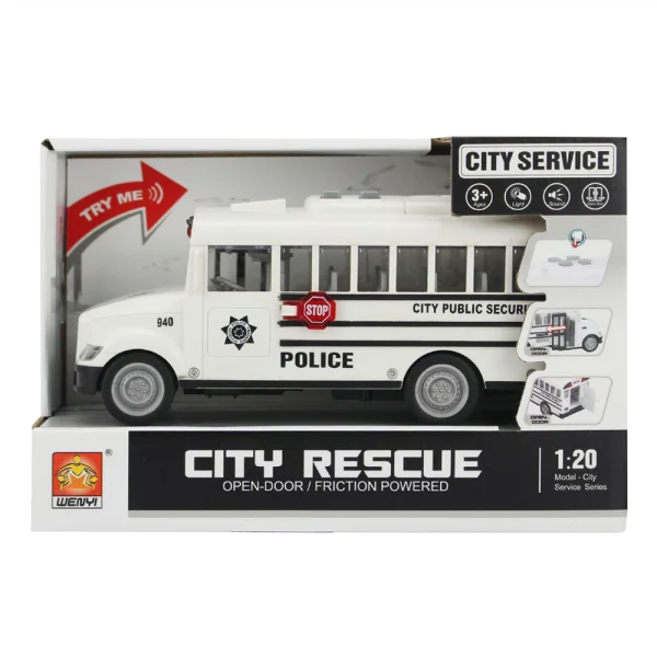 Xe bus mô hình có đèn và âm thanh RFD341561 (Trắng)