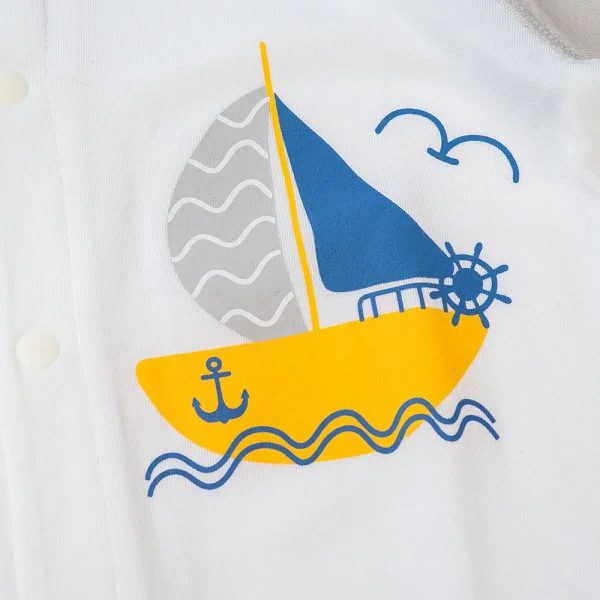 Bodysuit tính năng dài, vải modal BST Thiên Nga Animo BMC822086 (0-12M,Xanh)