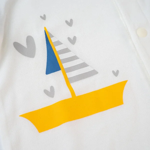 Bodysuit tính năng đùi, vải modal BST Thiên Nga Animo BMC822084 (0-12M,Xanh)