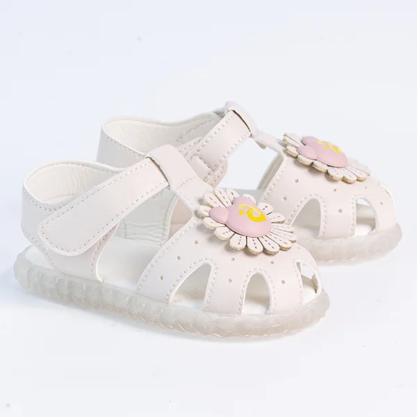 Giày bé gái phát sáng Animo A2207_JK047 (19-25,Kem)