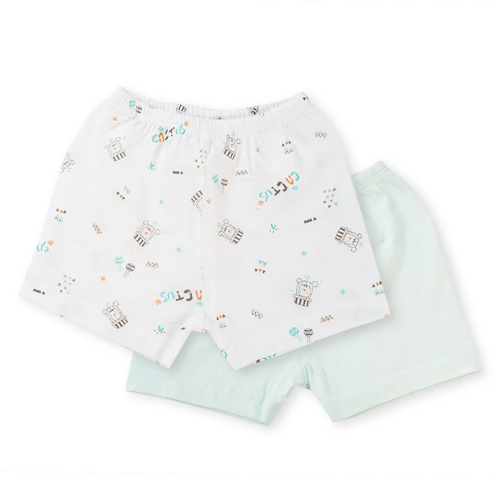 Cặp quần sơ sinh ngắn Animo NB422056 (NB-9M,Xanh ngọc-trắng-Giao màu ngẫu nhiên)