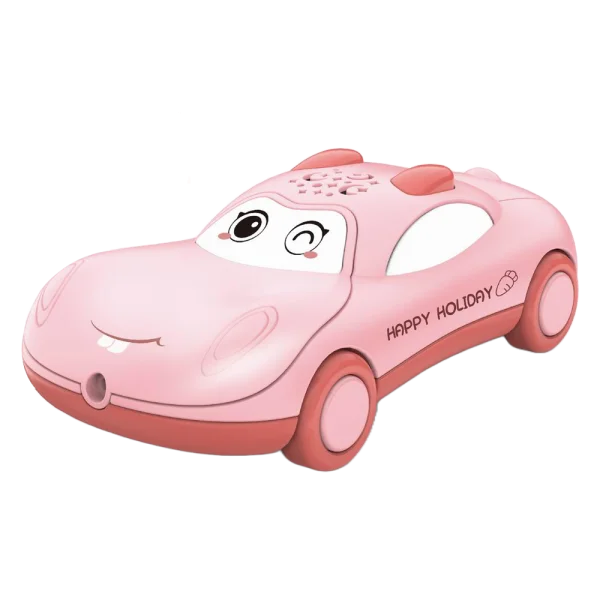 Điện thoại ô tô 2 trong 1 có nhạc, đèn JS056798 (Hồng)