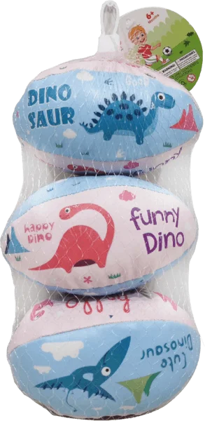 Bộ 3 bóng mềm bầu dục họa tiết khủng long cao cấp JS057227 Animo