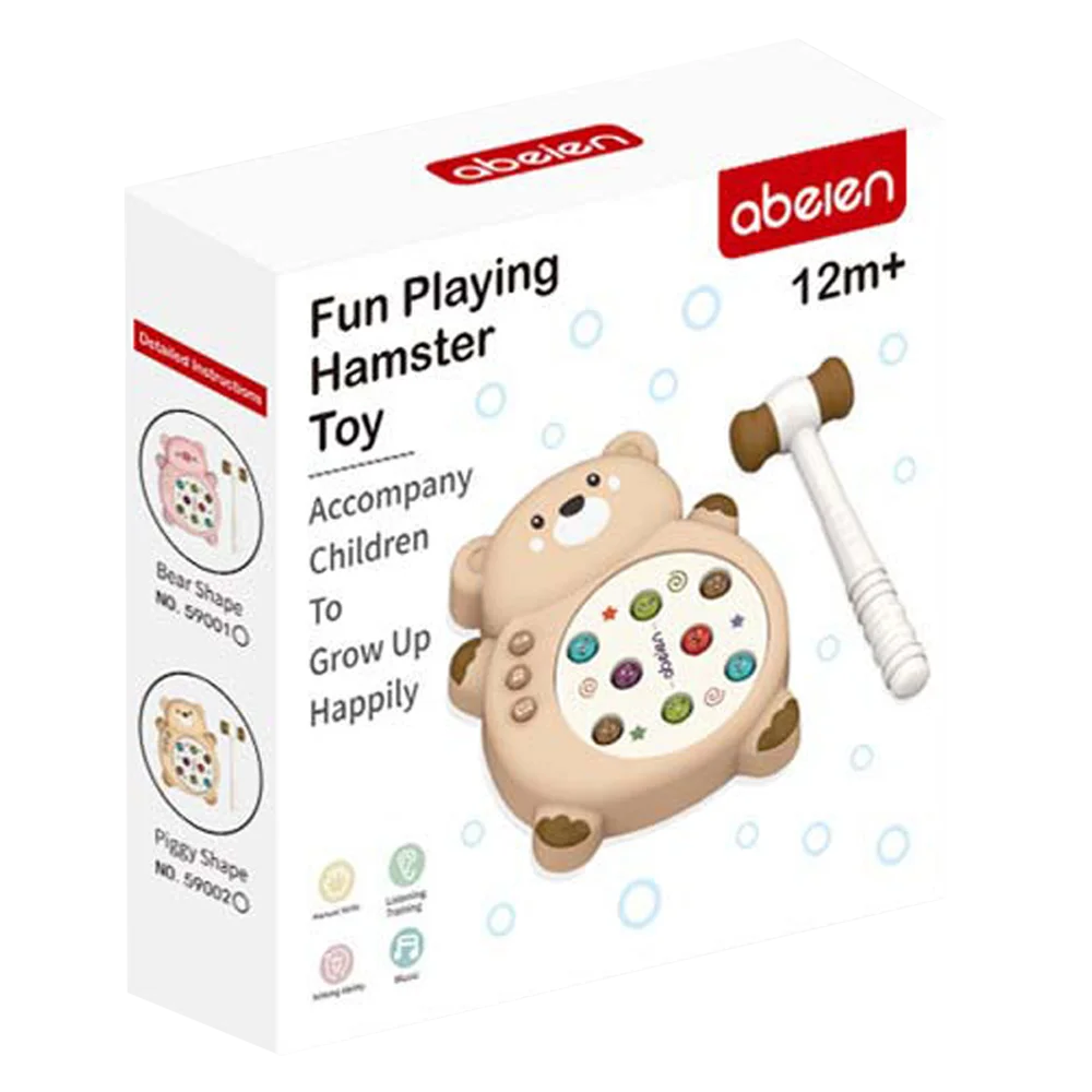 Bộ đập thú hình gấu kèm chức năng phát nhạc, kể chuyện JS056994 (Nâu)