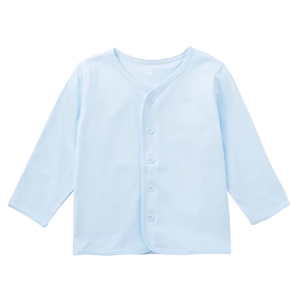 Cặp áo sơ sinh cài giữa tay dài Animo KV123008 (NB-12M,Xanh)