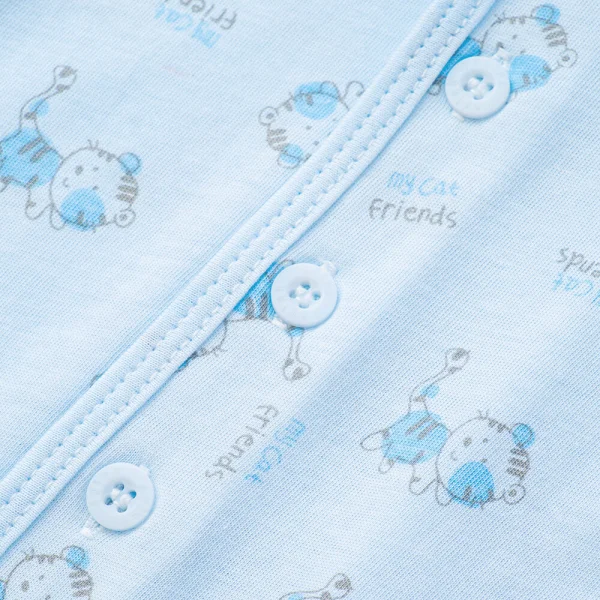 Cặp áo sơ sinh cài giữa tay dài Animo KV123007 (NB-12M,Trắng)