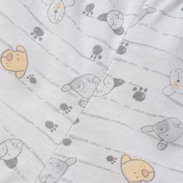 Cặp quần sơ sinh ngắn Animo KV123022 (NB-12M,Xám họa tiết_Trắng)